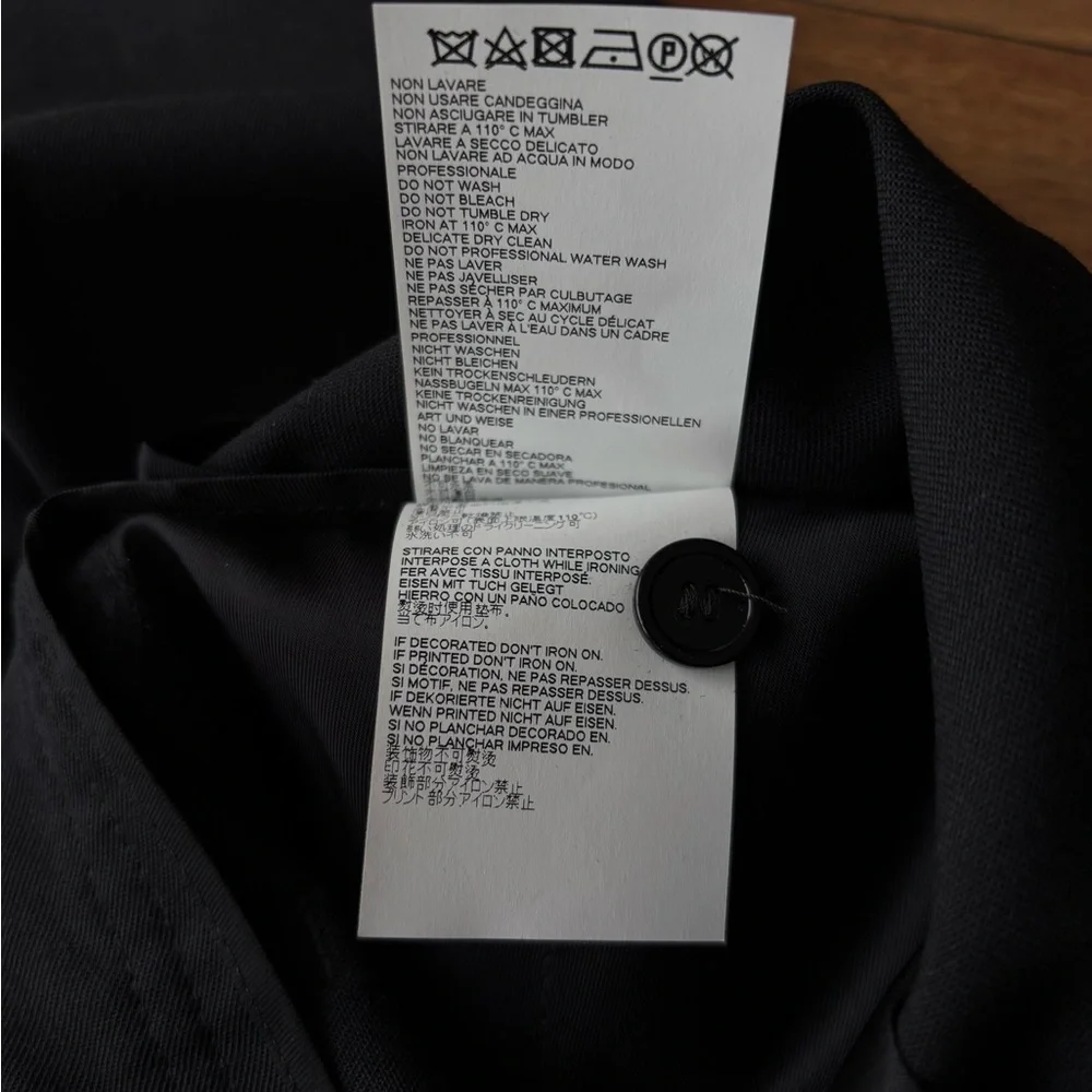 MM6 Maison Martin Margiela Black Short Suit Trousers Black Wide-Leg Culottes - Picture 12 of 14